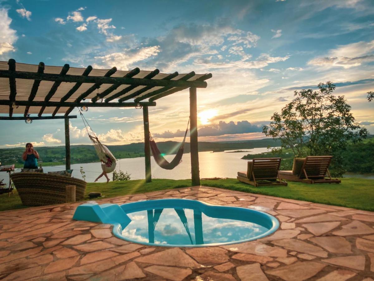 Chale Mirante, Piscina, Cachoeira, Lago E Vista Espetacular Alexania エクステリア 写真